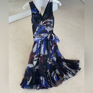 DIANE von FURSTENBERG Abstract Print Cocktail Dress